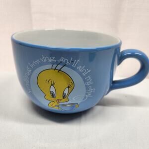 Vintage Looney Tunes Tweety Bird Sylvester Soup Coffee Mug Funny